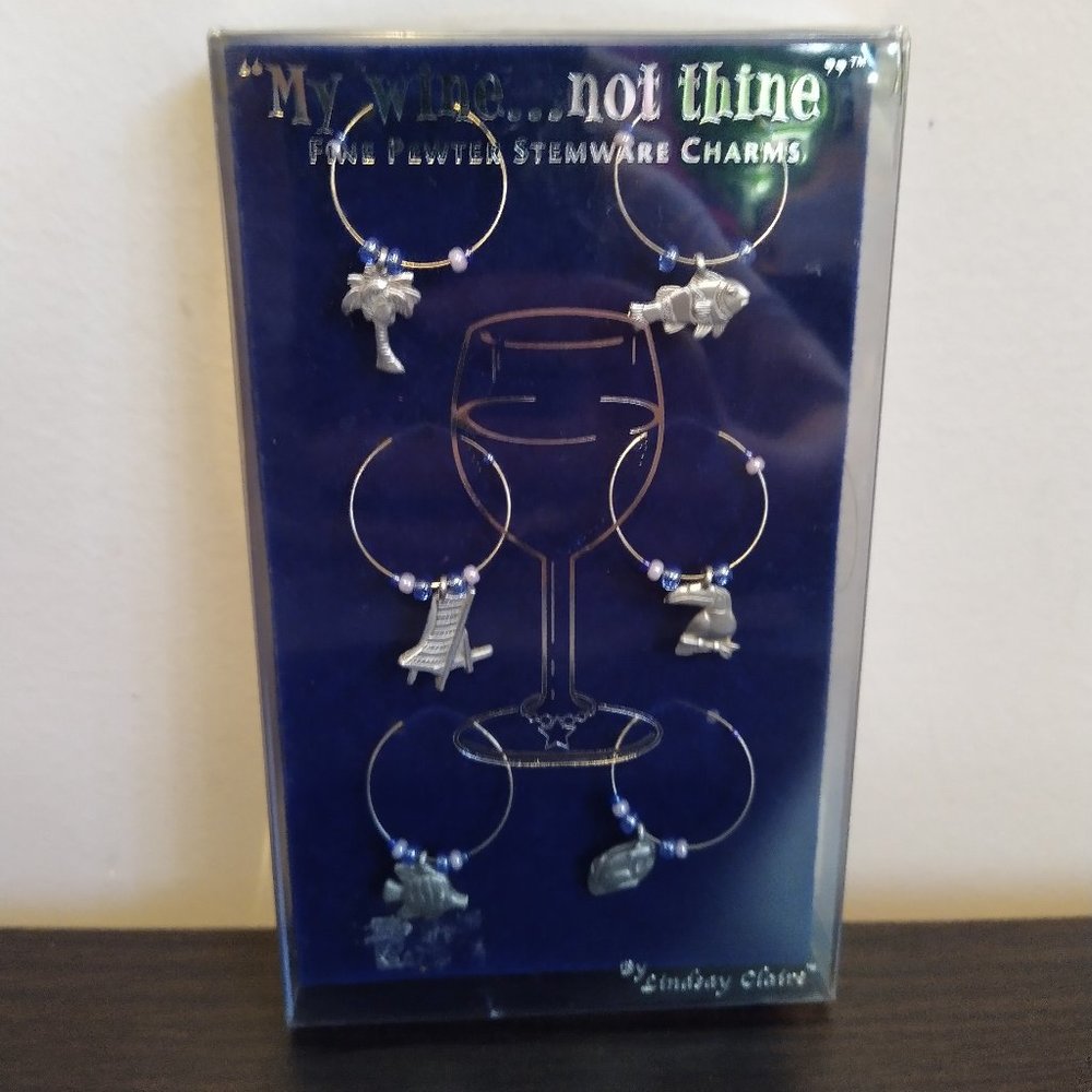 My Wine Not Thine Fine Pewter Stemware Charms